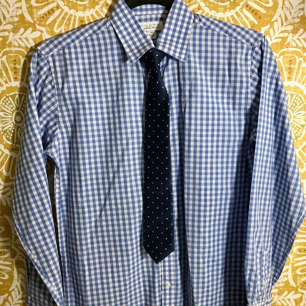 Michael Strahan Long sleeve button down shirt.
